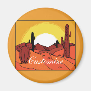 Wüste Cactus Sunset Thunder_Cove Magnet