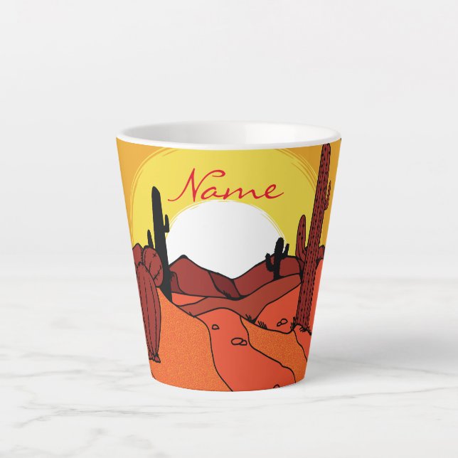 Wüste Cactus Sunset Thunder_Cove Milchtasse (Vorderseite)