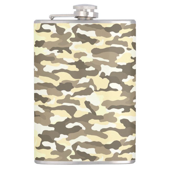 Wüste Camouflage 8 oz. Flachmann (Vorderseite)