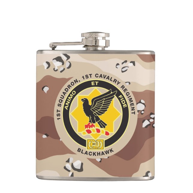 Wüste Camouflage Cav Association Flask Flachmann (Vorderseite)