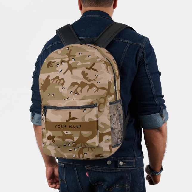 Wüste Camouflage Kieselsteine, Ihr Name, personali Bedruckter Rucksack (Insitu (Modell))