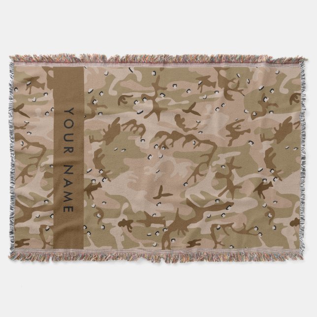 Wüste Camouflage Kieselsteine, Ihr Name, personali Decke (Vorderseite)
