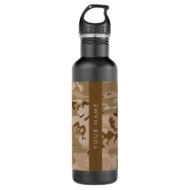 Wüste Camouflage Kieselsteine, Ihr Name, personali Edelstahlflasche