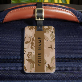 Wüste Camouflage Kieselsteine, Ihr Name, personali Gepäckanhänger