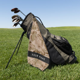 Wüste Camouflage Kieselsteine, Ihr Name, personali Golfhandtuch
