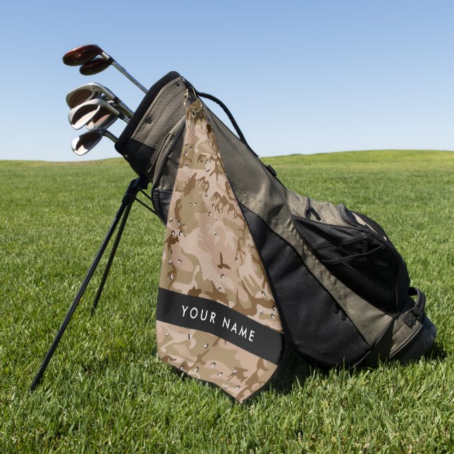 Wüste Camouflage Kieselsteine, Ihr Name, personali Golfhandtuch (Gras)