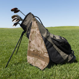 Wüste Camouflage Kieselsteine, Ihr Name, personali Golfhandtuch