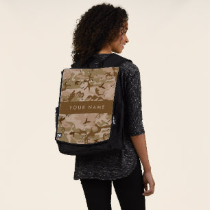 Wüste Camouflage Kieselsteine, Ihr Name, personali Rucksack