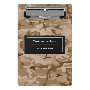 Wüste Camouflage, Militär, Armee Mini Klemmbrett