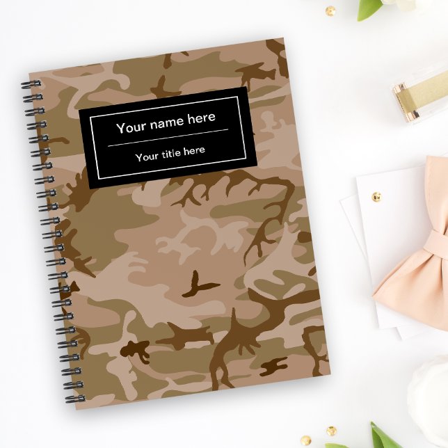 Wüste Camouflage, Militär, Armee Notizbuch (Von Creator hochgeladen)