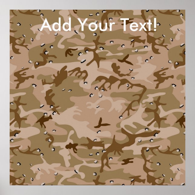 Wüste-Camouflage Poster (Vorne)