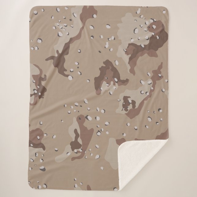 Wüste Camouflage Sherpa Blanket Sherpadecke (Vorderseite)