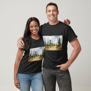 Wüste Catus Cacti Dirt Road Arizona Landschaft T-Shirt