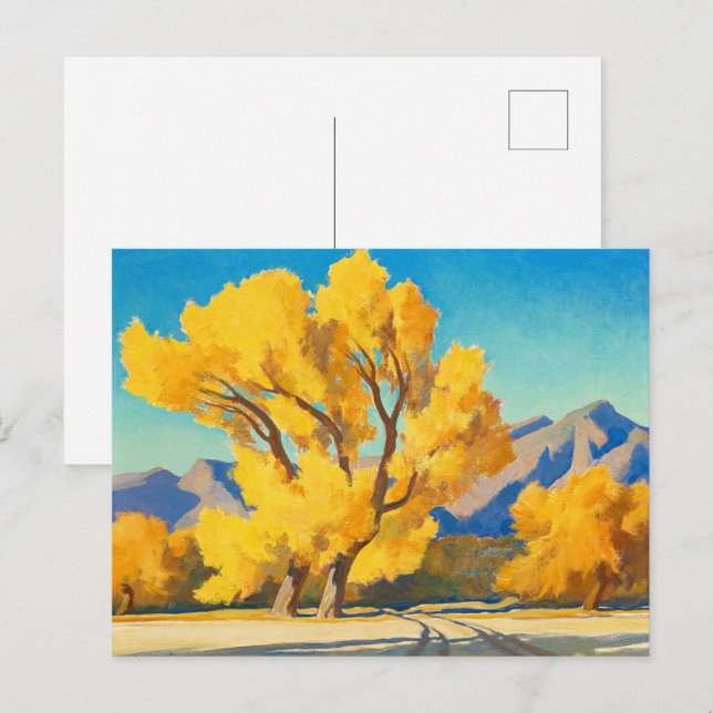 Wüste Cottonwood, Arizona von Maynard Dixon Einladungspostkarte (Vorne/Hinten)