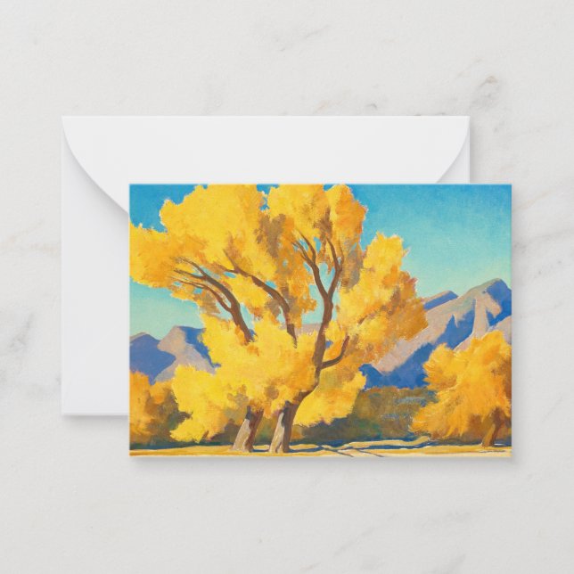 Wüste Cottonwood, Arizona von Maynard Dixon Mitteilungskarte (Vorderseite)
