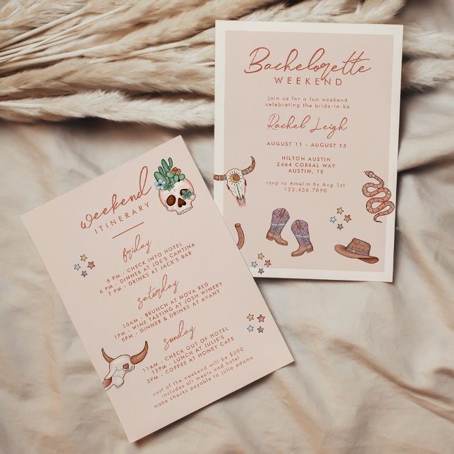 Wüste Cowgirl Bachelorette Weekend Einladung (Von Creator hochgeladen)