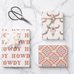 Wüste Cowgirl letzte Rodeo Wrapping Paper Sheets Geschenkpapier Set<br><div class="desc">Ein lustiges Cowgirl-Design in Braun- und Beigetönen</div>