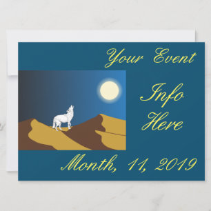 Wüste Coyote Howling Vollmond Thunder_Cove