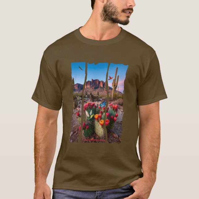 Wüste dämmert T-Shirt (Vorderseite)