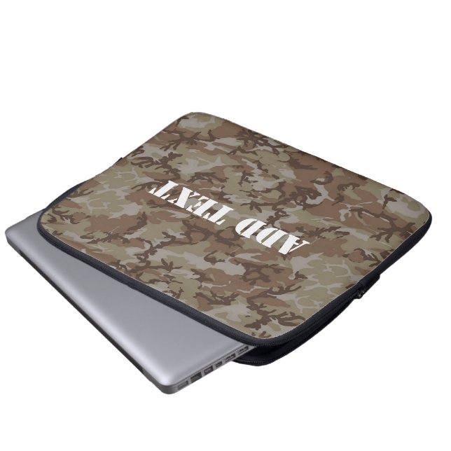Wüste der Wälder MilitärCamouflage Laptopschutzhülle (Vorne Knopf)