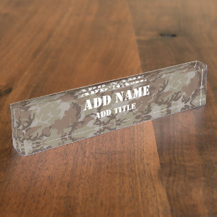 Wüste der Wälder Militärische Camouflage Namensplakette