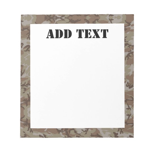Wüste der Wälder Militärische Camouflage Notizblock (Vorderseite)