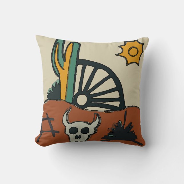 Wüste des mexikanischen Westerns Kissen (Vorderseite)