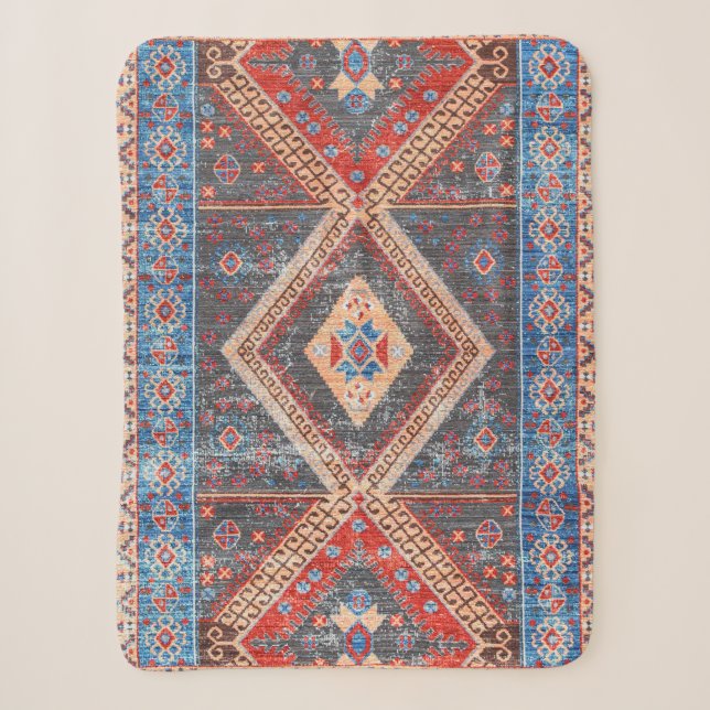 Wüste Echoes: Südwestliches Boho-Erbe Sherpadecke (Vorderseite)