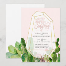 Wüste - Einladung zur Hochzeit - Rosa