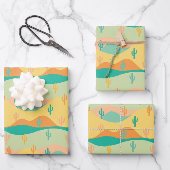Wüste Geschenkpapier Set (Vorderseite)