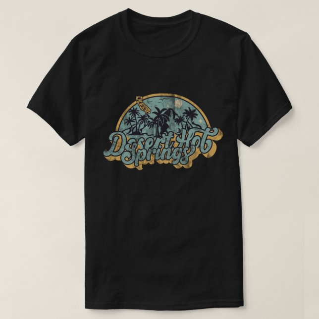 Wüste Heiße Quellen, Kalifornien T-Shirt (Design vorne)