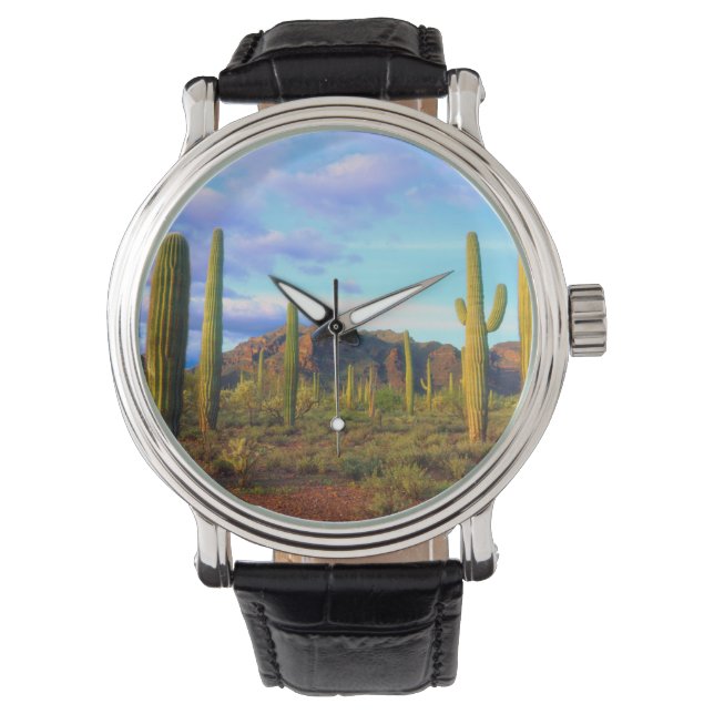 Wüste im Frühling Armbanduhr (Vorderseite)