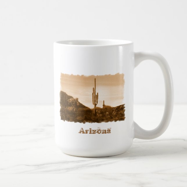 Wüste in Sepia, Arizona Kaffeetasse (Rechts)