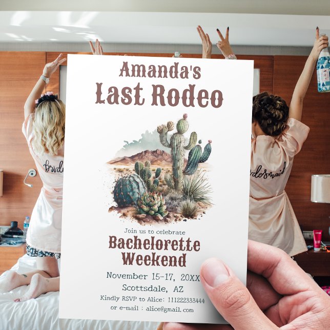 Wüste Last Rodeo Scottsdale Bachelorette Weekend Einladung (Von Creator hochgeladen)