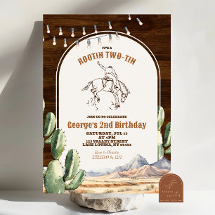 Wüste Mexican Rootin’ TWO-Tin’ 2. Geburtstag Einladung