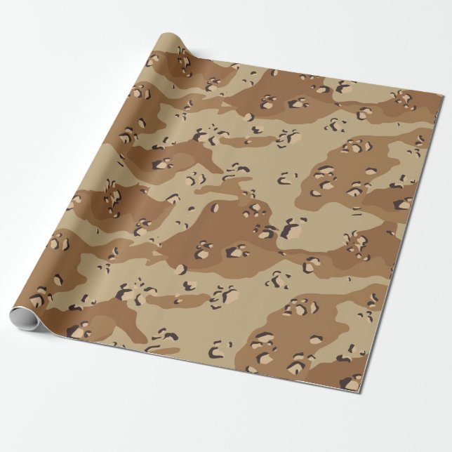 Wüste Military Camouflage Pattern Geschenkpapier (Ungerollt)
