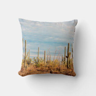Wüste mit Saguaro cacti Kissen