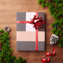 Wüste Mocha Geometric Wrapping Paper Geschenkpapier