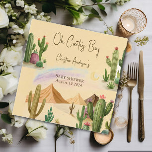 Wüste Oh Cactus Boy Boho Arch Baby Shower Serviette