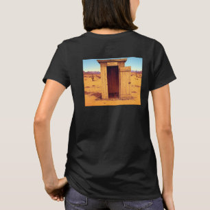 Wüste Outhouse Frauen schwarzer T - Shirt zurück