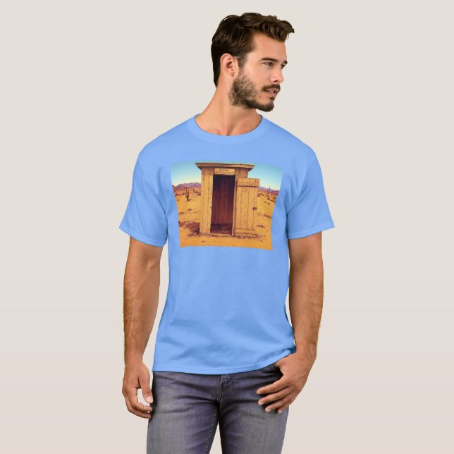 Wüste Outhouse Männer blauer T - Shirt (Vorne ganz)