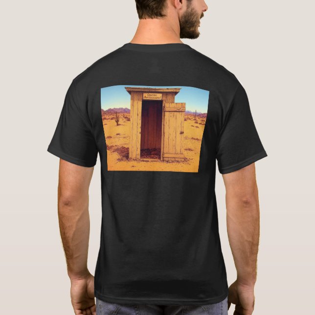 Wüste Outhouse Männer Schwarzer T - Shirt zurück (Rückseite)