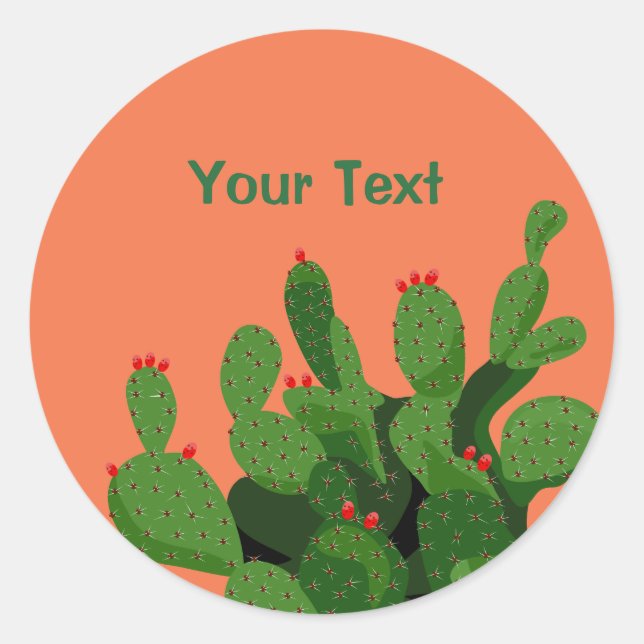 Wüste Prickly Pear Arizona Custom Sticker (Vorderseite)