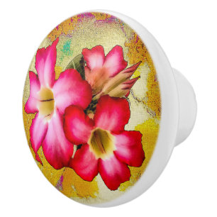 Wüste Rose Blume auf Sand Keramik Pull Keramikknauf