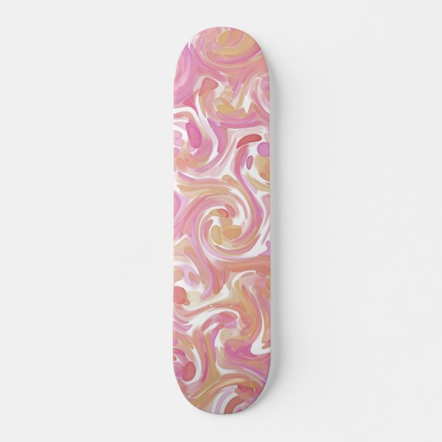 Wüste Rose Swirl Skateboard (Vorne)
