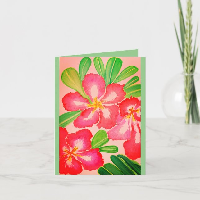 Wüste Rose Wasserfarbenleere Begrüßung Karte (Vorderseite)