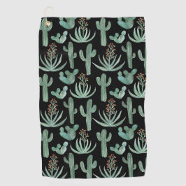 Wüste Saguaro Cacti Succulents Wasserfarbe Golfhandtuch