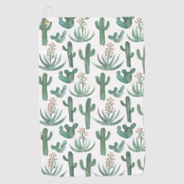 Wüste Saguaro Cacti Succulents Wasserfarbe Golfhandtuch