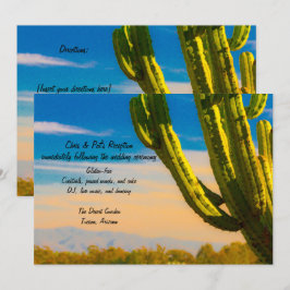 Wüste Saguaro Cactus Wedding Reception Template Einladung