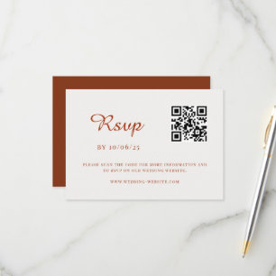 Wüste Sienna Minimalistische Hochzeit QR Code RSVP